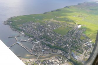 Aerial view of Wick Harbour, Bridges & Pultneytown, looking SE.