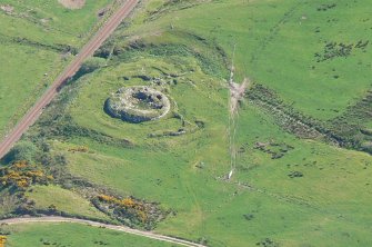 Aerial view of Kintradwell, Cinn Trolla Broch, East Sutherland, looking SSW.