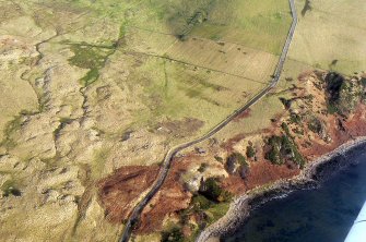 Aerial view of entrance to Oil storage trial tunnel, N Sutor, Cromarty, looking ENE.