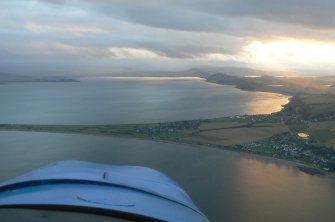 Aerial view of Chanonry Ness, Rosemarkie & Fortrose, Black Isle, looking SW.