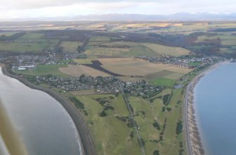 Aerial view of Chanonry Ness, Rosemarkie & Fortrose, Black Isle, looking SW.