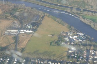 Aerial view of Holm Mills, Inverness, looking NW.