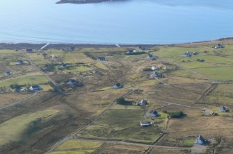 Aerial view of Big Sand Crofting Township , near Gairloch, Wester Ross, looking SW.