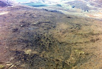 Oblique aerial view of the northern point of Big Sand, Wester Ross, looking N towards Meall Glac na Daraich.