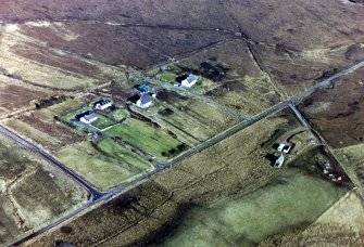 Oblique low-level aerial view of  Big Sand, W of Gairloch, Wester Ross, looking NE.