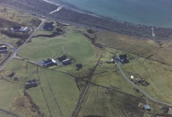 Oblique  low-level aerial view of Big Sand, W of Gairloch, Wester Ross, looking S.