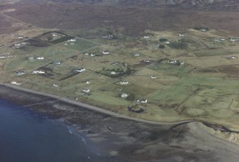 Oblique  low-level aerial view of  Big Sand, W of Gairloch, Wester Ross, looking NNW.