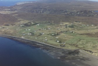 Wide oblique aerial view of  Big Sand, W of Gairloch, Wester Ross, looking NNW.