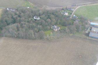 Aerial view of Nigg House, Tarbat Peninsula, looking E.