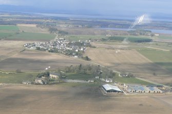 Aerial view of Fearn Abbey and Hill of Fearn, Tarbat Ness, looking N.