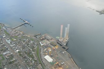 Aerial view of Invergordon Harbour, Easter Ross, looking E.