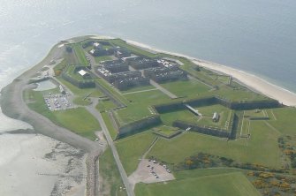 Aerial view of Fort George, E of Inverness, looking N.