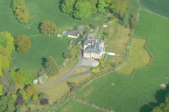 An oblique aerial view of Old Shandwick House, near Kildary, Easter Ross, looking ENE.