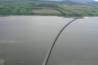 An oblique aerial view of the Cromarty Bridge  crossing the Cromarty Firth to Ardulie , looking N.