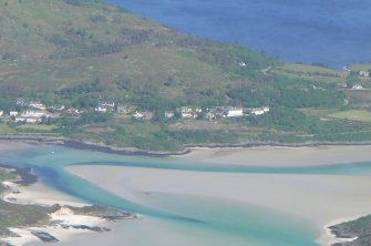 An oblique aerial view of Morar, Wester Ross, looking E.