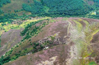 Oblique aerial view of Cnoc an Duin, Strathrory, near Tain, looking W.