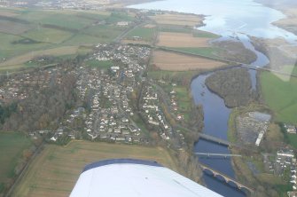 Oblique general aerial view of Maryburgh, near Dingwall, Easter Ross, looking NE.