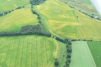 Aerial view of Tarradale House and surrounding fields under crop, Beauly Firth, looking S.