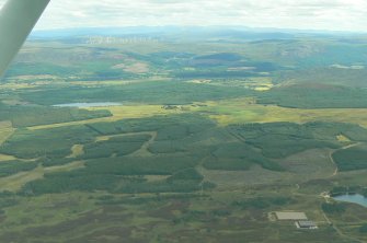Aerial view of Drumassie Moor, Loch Ashie and Loch Bunachton, near Dores, looking NE.