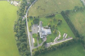Aerial view of Drummossie Hotel, Inverness, looking S.