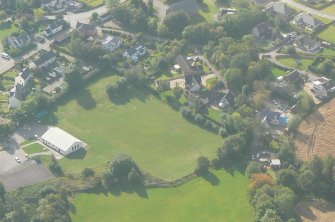 Aerial view of playing field, Kirkhill, near Beauly, looking S.