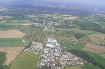 Aerial view of Muir of Ord Industrial Estate, Black Isle, looking N.