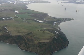 An oblique aerial view of the South Sutor, Cromarty, looking W.
