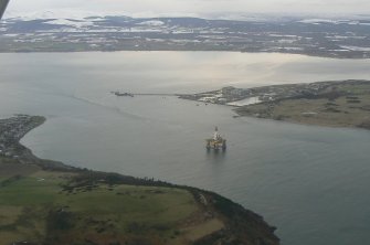 An oblique aerial view of the Sutors of Cromarty and Cromarty Firth, looking NW.