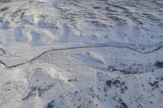 Aerial view of Cnoc a 'Mhuilinn, Strath Sgitheach, near Dingwall, Easter Ross, looking SE.