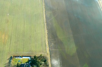 Aerial view of WW1 practice trenches, Newmore Mains, near Invergordon, Easter Ross, looking SE.