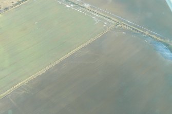 Aerial view of WW1 practice trenches, Newmore Mains, near Invergordon, Easter Ross, looking E.
