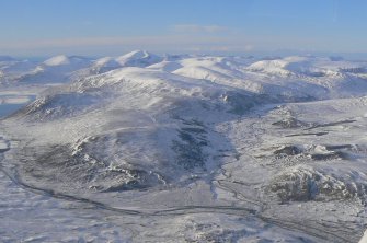 Aerial view of Strath Sgitheach, north of Dingwall, Easter Ross, looking NW.