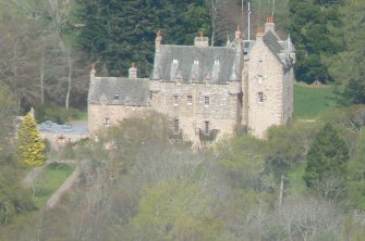 Aerial view of Dalcross Castle, E of Inverness, looking N.