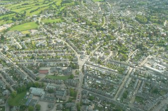 Aerial view of former Inverness Royal Academy, Inverness, looking S.