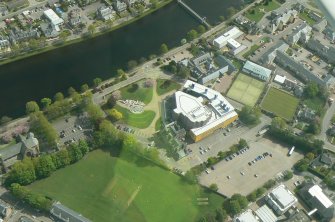 Aerial view of Eden Court Theatre, Inverness, looking E.