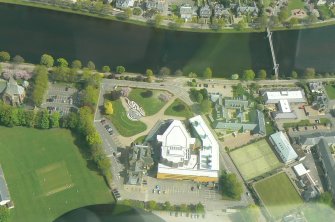 Aerial view of Eden Court Theatre, Inverness, looking E.