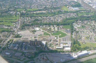 Aerial view of Raigmore Hospital, Inverness, looking W.