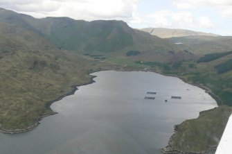 Aerial view of Loch a'choire (Kingairloch), Loch Linhe, looking NW.