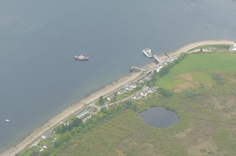 Aerial view of North Corran and pier, on Loch Linhe, looking SE.