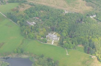 Aerial view of Inverlochy Castle Hotel, Fort William, looking E.