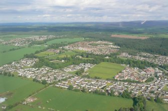 Aerial view of Culloden, E of Inverness, looking SE.