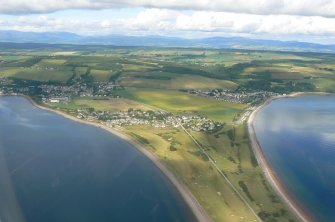 Aerial view of Chanonry Ness, Fortrose and Golf Course, Rosemarkie, Black Isle, looking NW.