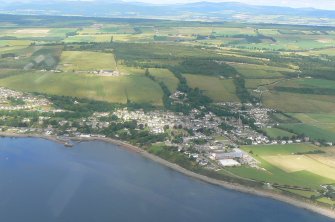 Aerial view of Fortrose and Fortrose Bay, Black Isle, looking N.