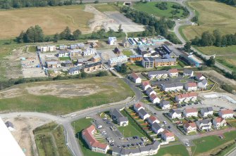 Aerial view of buildings of the Housing EXPO at Milton of Leys, Inverness, looking E.