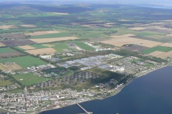 Aerial view of north-east section of Invergordon, looking N.