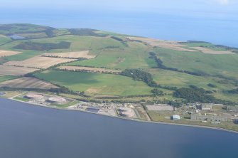 Aerial view of Nigg Oil Terminal, Tarbat peninsula, looking E.