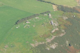 Aerial view of battery on the North Sutor, Tarbat peninsula, looking NE.