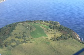 Aerial view of WWI and WWII defences on the South Sutor, Cromarty Firth, looking NE.