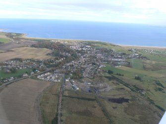 Aerial view of Dornoch, East Sutherland, looking NE.