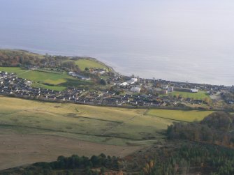 Aerial view of Golspie, East Sutherland, looking S.